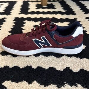 New Balance Men's Maroon and Navy Sneakers